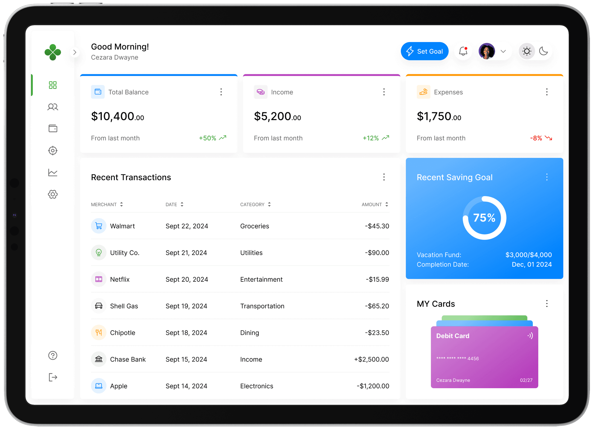 iPad Pro 11 - SAAS Dashboard